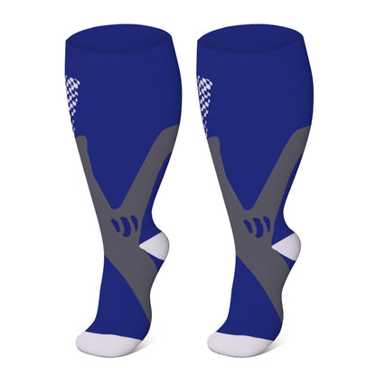 Chaussettes de compression sport grandes tailles - Bleu - 7XL - image 3