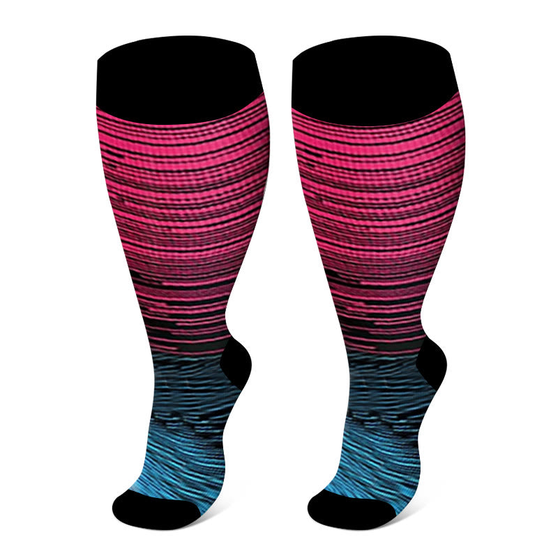 Chaussettes de compression sport grandes tailles - Fuchsia - 7XL - image 5