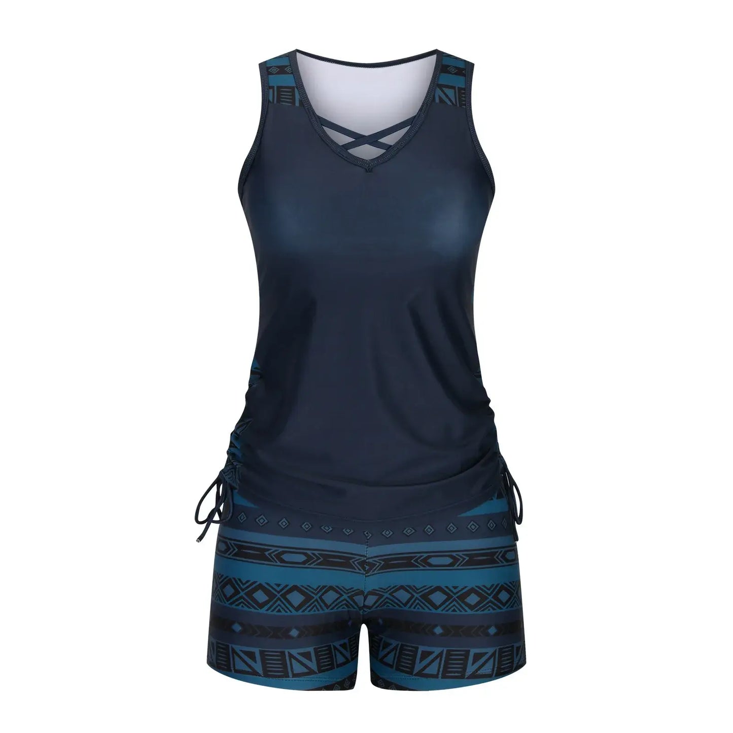 Ensemble tankini à bretelles croisées fleuries - image 10
