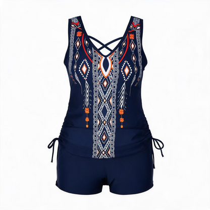 Ensemble tankini à bretelles croisées fleuries - image 11