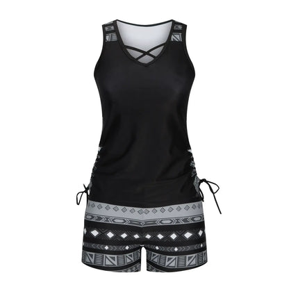 Ensemble tankini géométrique croisé - image 8