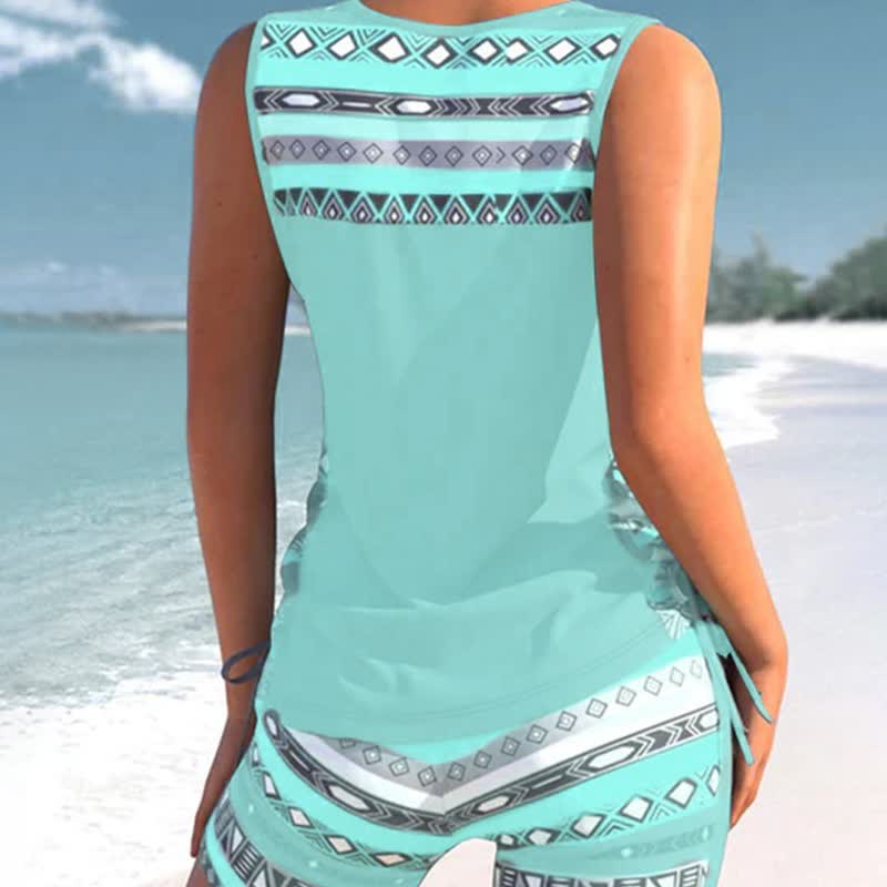 Ensemble tankini géométrique croisé - image 3