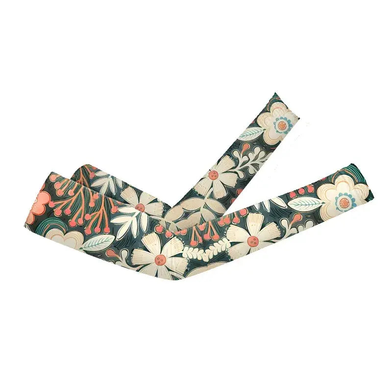 Manchons rafraîchissants à imprimé floral (2 paires) - Gris - One Size - image 3