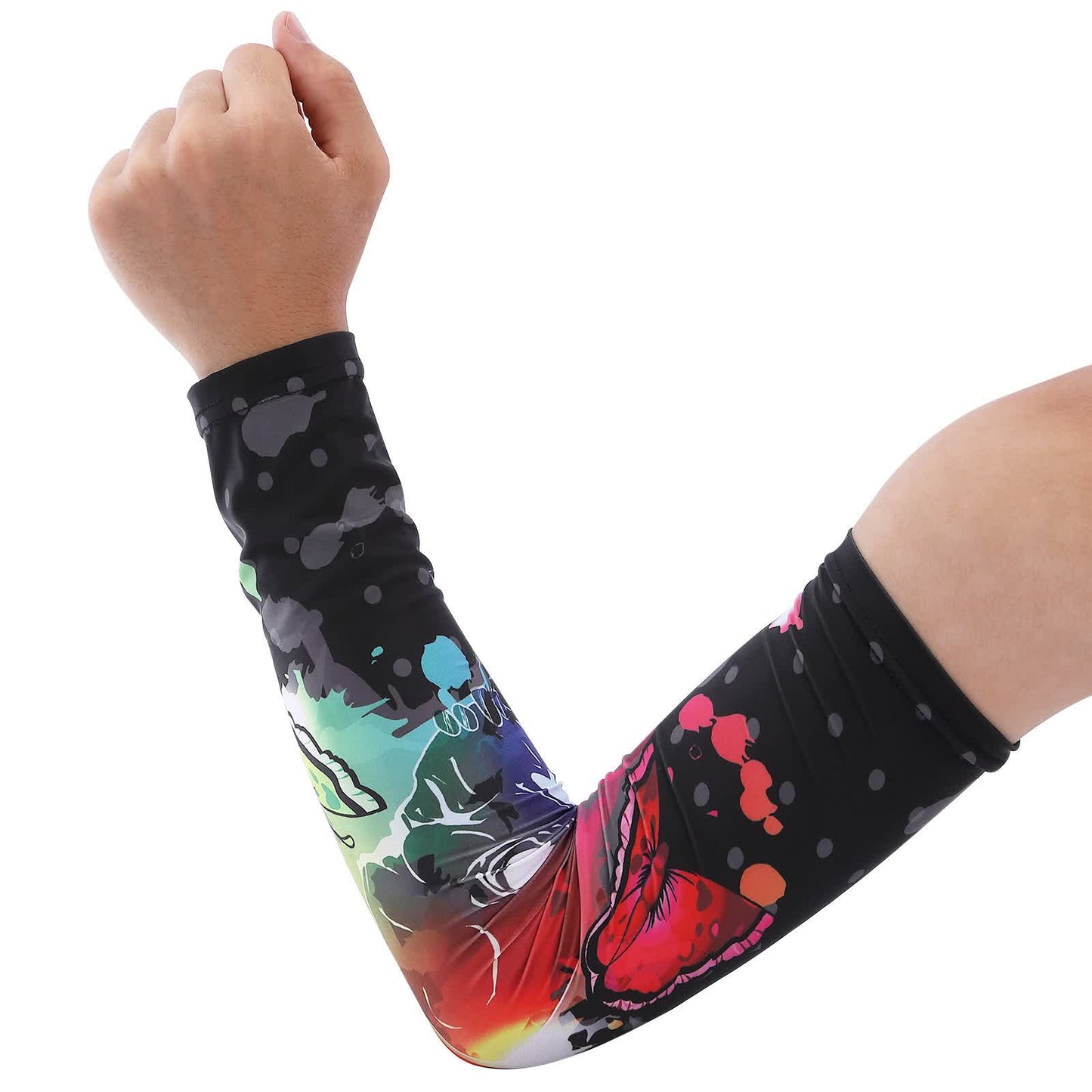 Manchons rafraîchissants Galaxy Fade pour les bras (2 paires) - Rouge - One Size - image 1