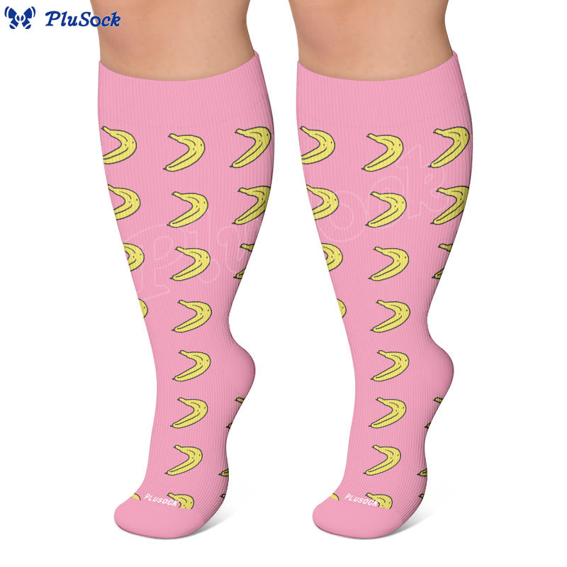 Chaussettes de compression grandes tailles à motifs fruités (4 paires) - image 2
