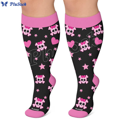 Chaussettes de compression grandes tailles à motif escargot et citrouille - image 6