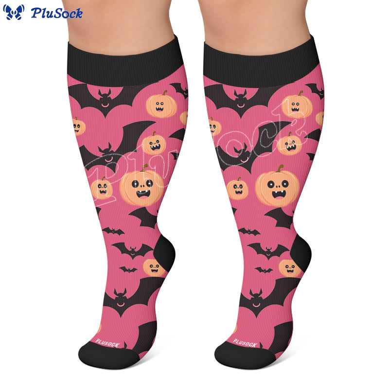 Chaussettes de compression grandes tailles à motif escargot et citrouille - image 7