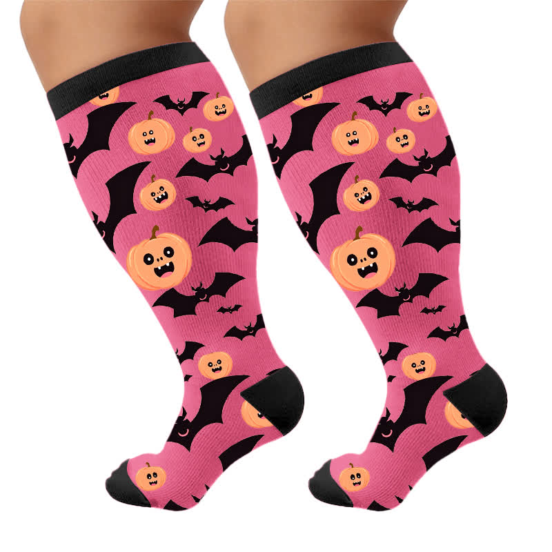 Chaussettes de compression grandes tailles à motif escargot et citrouille - image 10