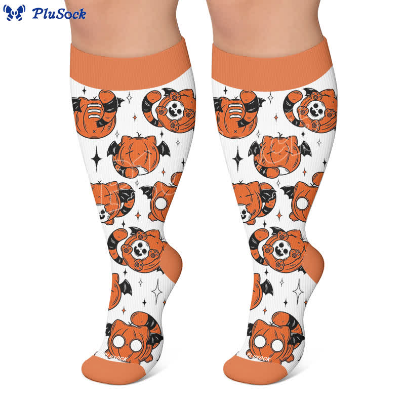 Chaussettes de compression Pumpkin Parade grandes tailles - image 5
