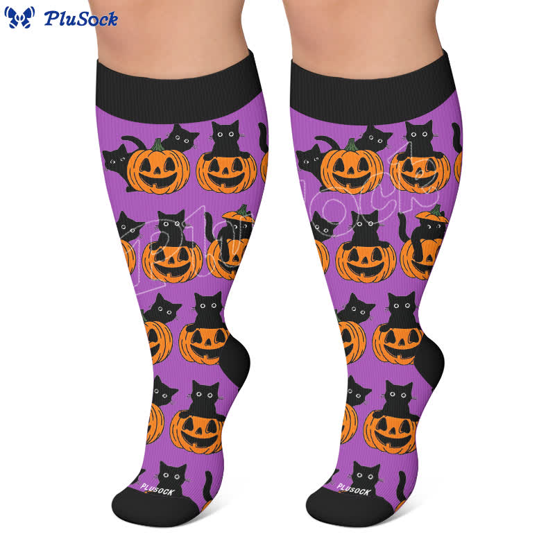 Chaussettes de compression Pumpkin Parade grandes tailles - image 6