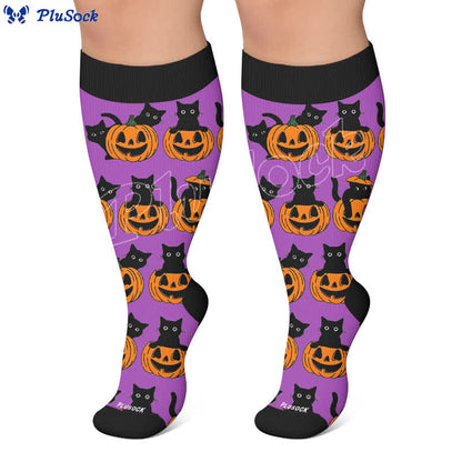 Chaussettes de compression Pumpkin Parade grandes tailles - image 6