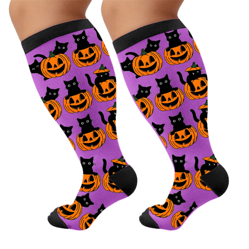 Chaussettes de compression Pumpkin Parade grandes tailles - image 9
