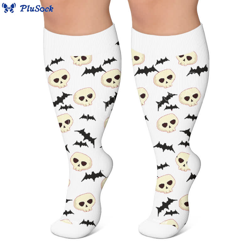 Chaussettes de compression chauve-souris Halloween grandes tailles - image 6