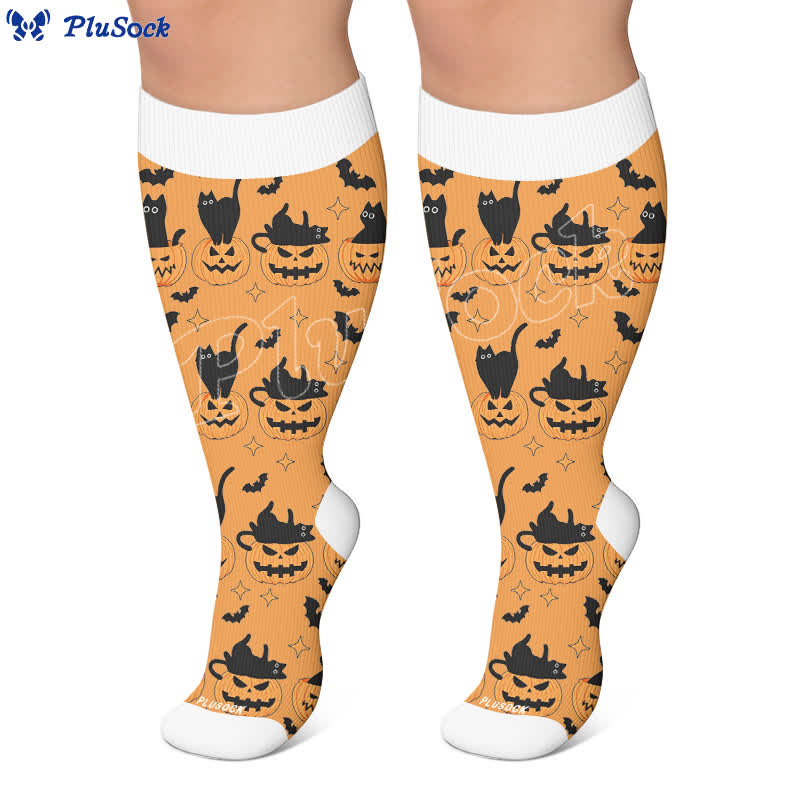 Chaussettes de compression chauve-souris Halloween grandes tailles - image 7