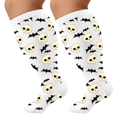 Chaussettes de compression chauve-souris Halloween grandes tailles - image 9