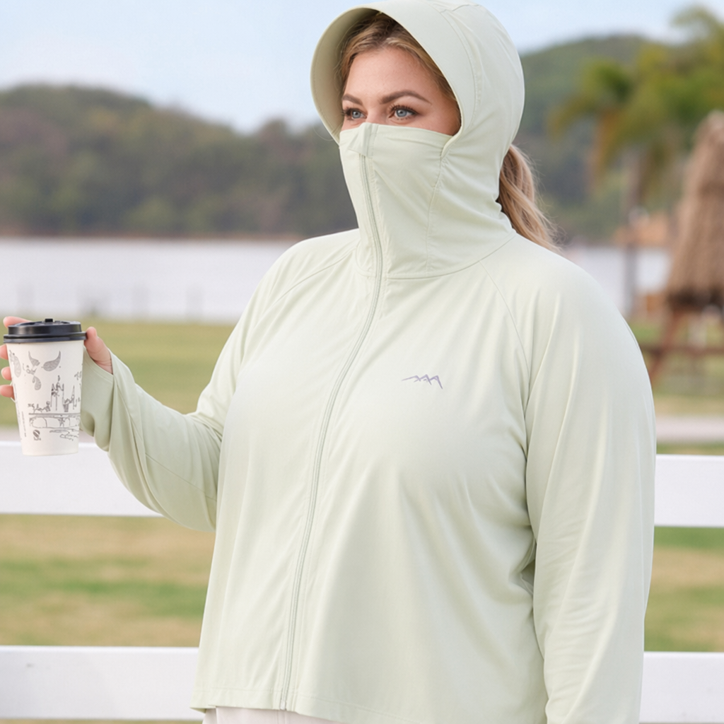 Veste de protection solaire à capuche zippée - image 7