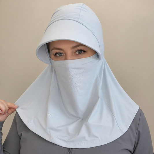 Chapeau de soleil intégral avec protection UV - Gris clair - One Size - image 0