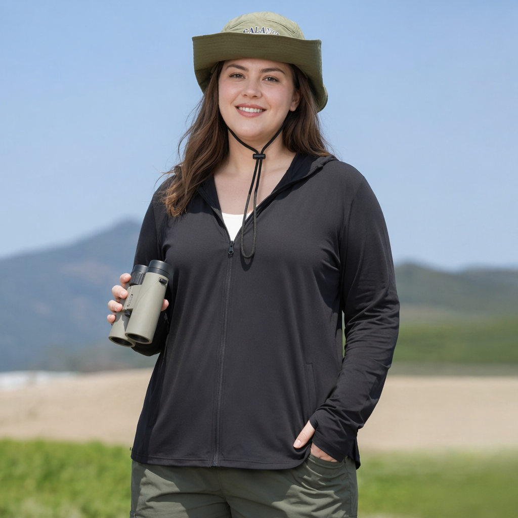 Vêtements de protection solaire légers à capuche - Noir - 4XL - image 0