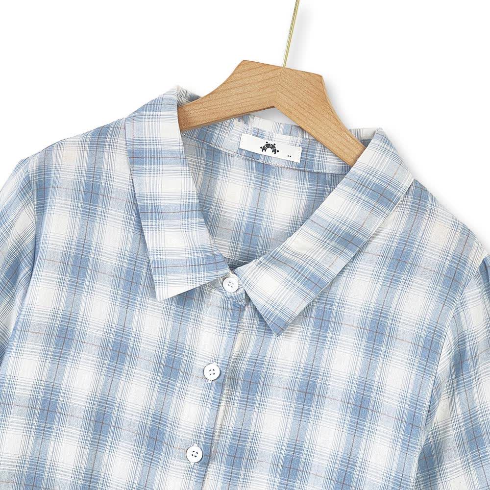 Ensemble chemise à carreaux en coton grande taille et robe débardeur - image 3