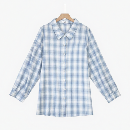 Ensemble chemise à carreaux en coton grande taille et robe débardeur - Chemise - 6XL - image 1