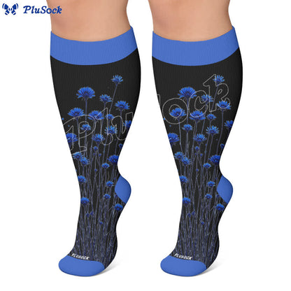 Chaussettes de compression Midnight Tulip grandes tailles - image 7