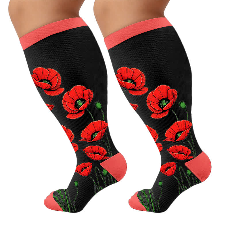 Chaussettes de compression Midnight Tulip grandes tailles - image 9