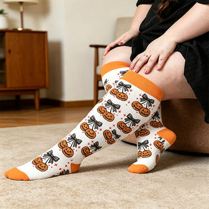 Chaussettes de compression à nœud festif grandes tailles - Jaune (1 paire) - 4XL - image 3