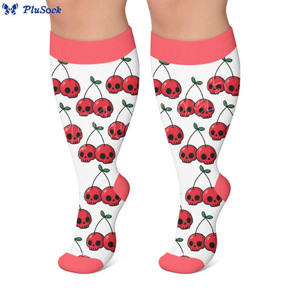 Chaussettes de compression à nœud festif grandes tailles - image 5