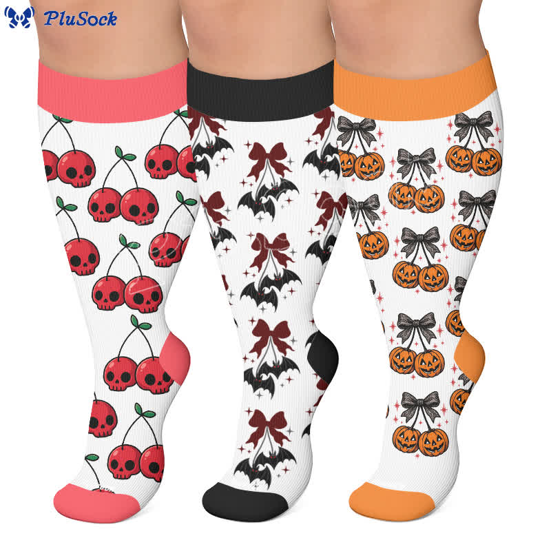Chaussettes de compression à nœud festif grandes tailles - image 0