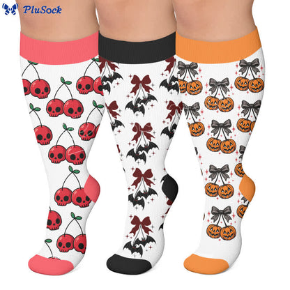 Chaussettes de compression à nœud festif grandes tailles - image 0