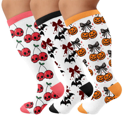 Chaussettes de compression à nœud festif grandes tailles - Multicolore (3 paires) - 4XL - image 4