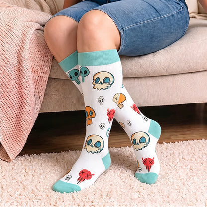 Chaussettes de compression grande taille en forme de crâne de chien ballon - image 2