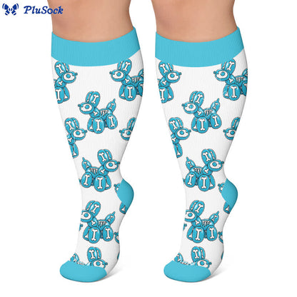 Chaussettes de compression grande taille en forme de crâne de chien ballon - image 7