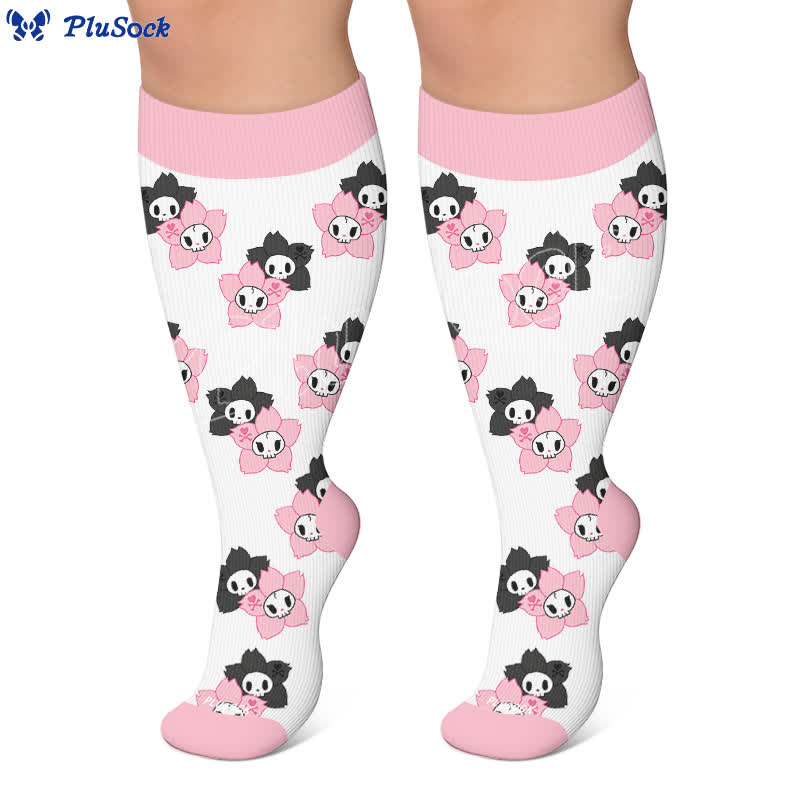 Chaussettes de compression grande taille en forme de crâne de chien ballon - image 5