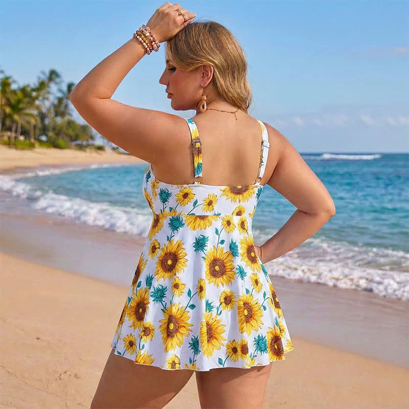 Robe de bain imprimée grande taille à bretelles anneaux - image 6