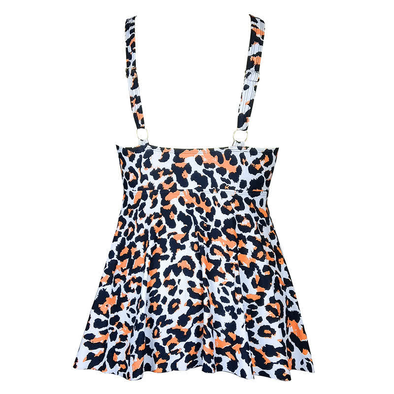 Robe de bain taille empire à imprimé léopard et fleurs - image 21