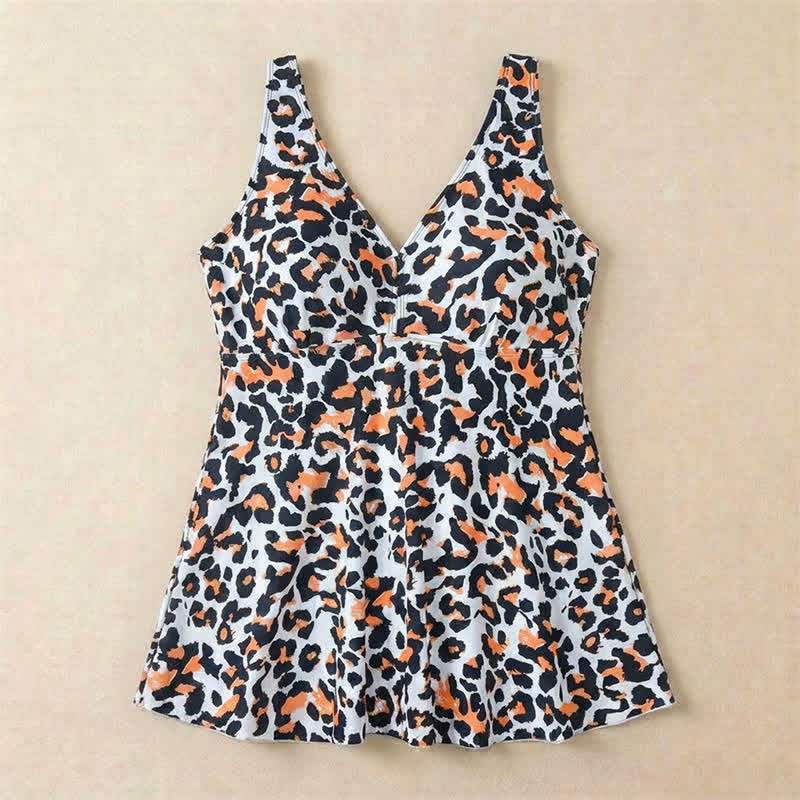Robe de bain taille empire à imprimé léopard et fleurs - image 22