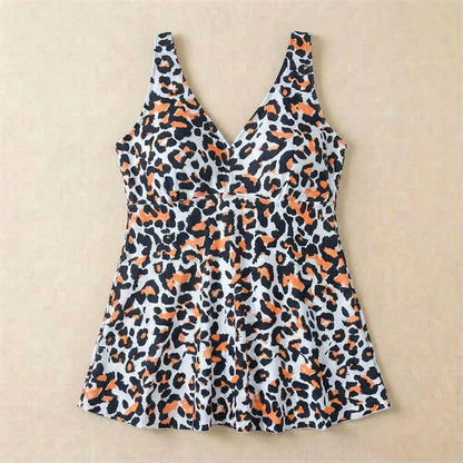 Robe de bain taille empire à imprimé léopard et fleurs - image 22