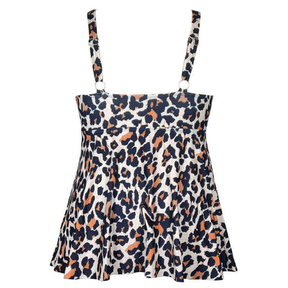 Robe de bain taille empire à imprimé léopard et fleurs - image 12