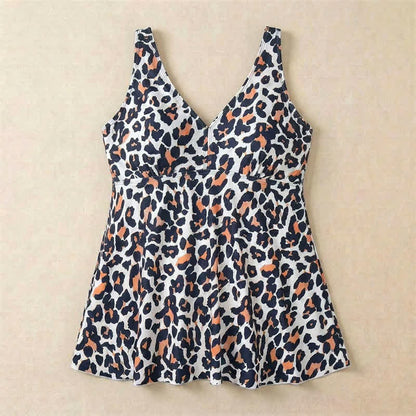 Robe de bain taille empire à imprimé léopard et fleurs - image 13