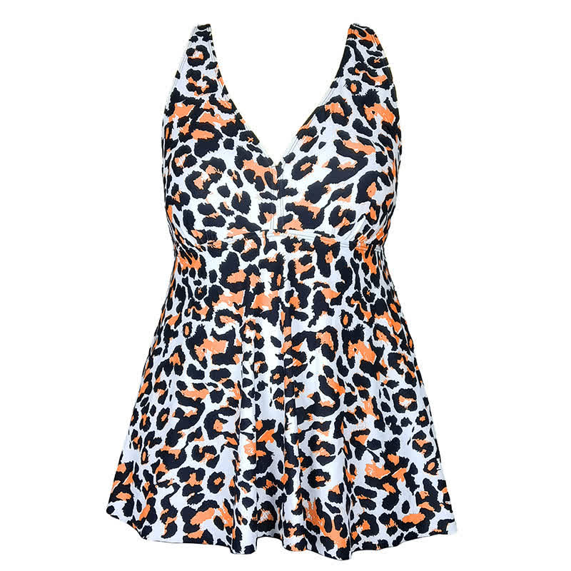 Robe de bain taille empire à imprimé léopard et fleurs - image 20
