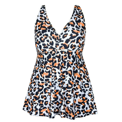 Robe de bain taille empire à imprimé léopard et fleurs - image 20