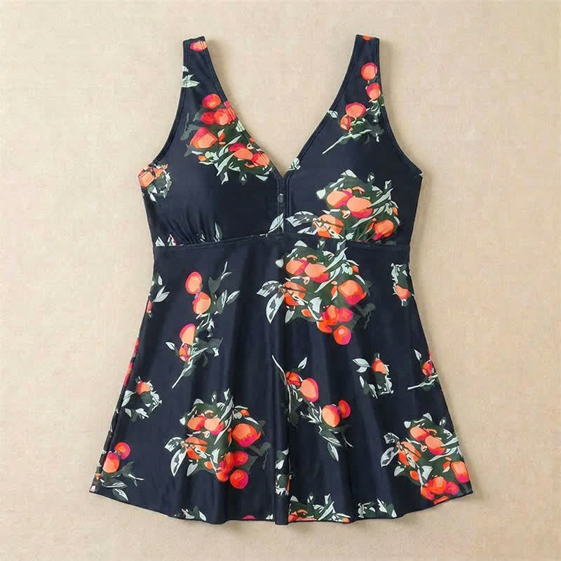 Robe de bain taille empire à imprimé léopard et fleurs - image 16