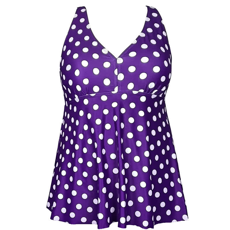 Robe de bain à col en V imprimée à pois fleuris - image 9