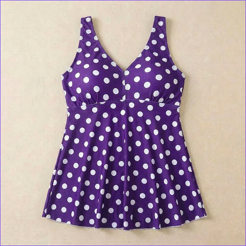 Robe de bain à col en V imprimée à pois fleuris - image 11