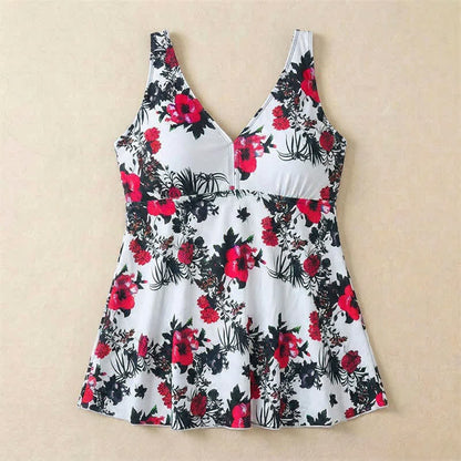 Robe de bain à col en V imprimée à pois fleuris - image 14