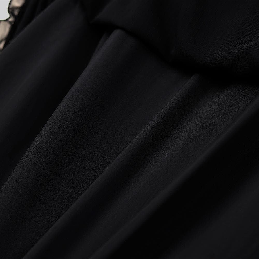 Robe midi élégante grande taille à col en V, volants et taille nouée - image 6