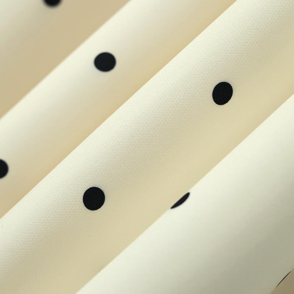 Robe midi grande taille à pois et col en dentelle - image 5