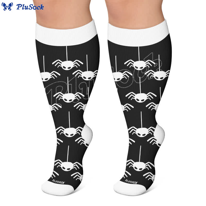 Chaussettes de compression fantaisie roses et violettes grandes tailles - image 6