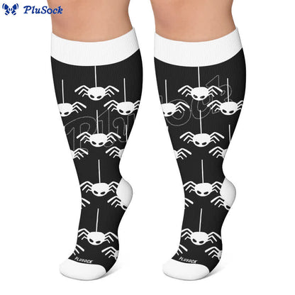 Chaussettes de compression fantaisie roses et violettes grandes tailles - image 6